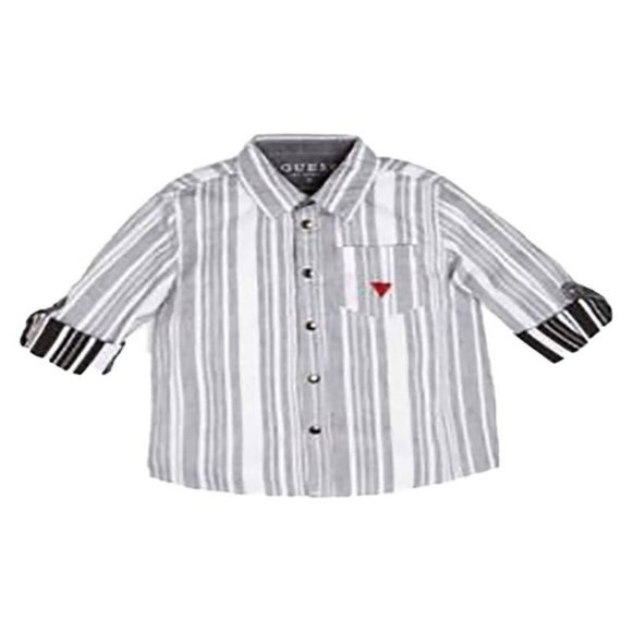 Guess Stripe Poplin Adjust LS Shirt - Picture 1 of 8